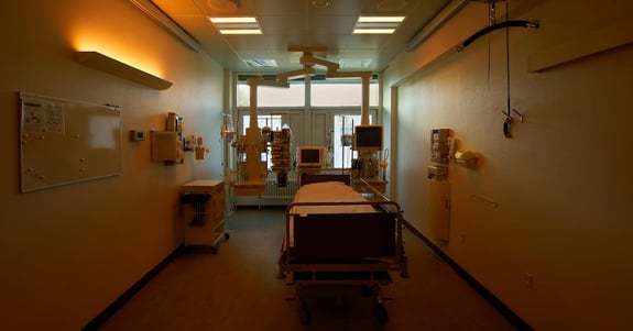 Sjukhusrum på Holstebro sjukhus med dygnsrytmljus